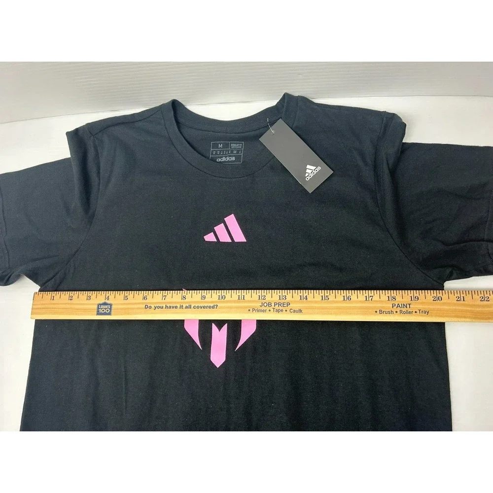 Adidas Adult Size Medium Inter Miami CF Messi #10 Unveil Black T-Shirt